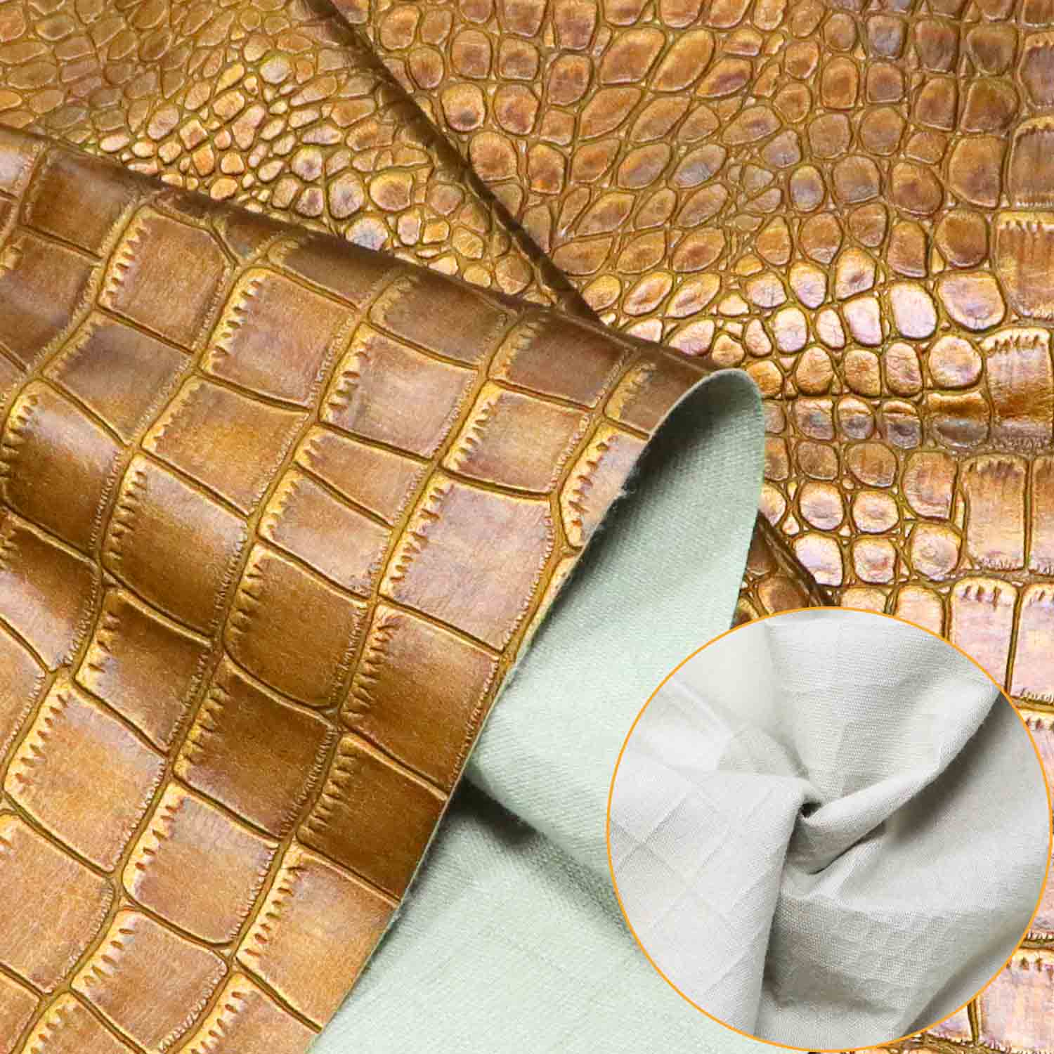 Maßgeschneidertes PU-Leder mit Schlangenhautprägung Maßgeschneidertes PU-Leder mit Schlangenhautprägung