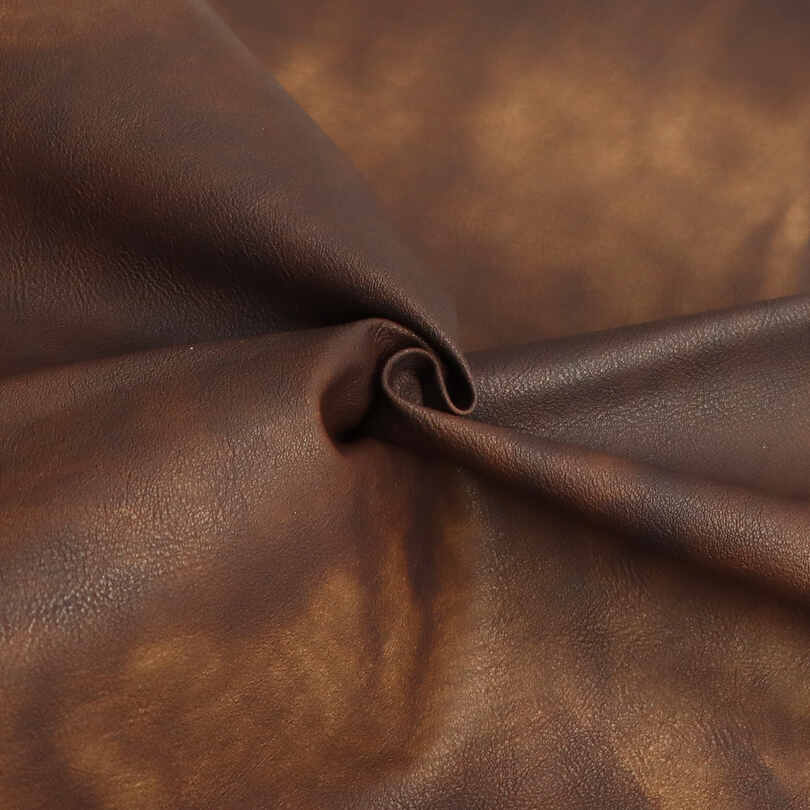 Zweifarbiger Vintage-Kleidungsstoff aus PU-Kunstleder